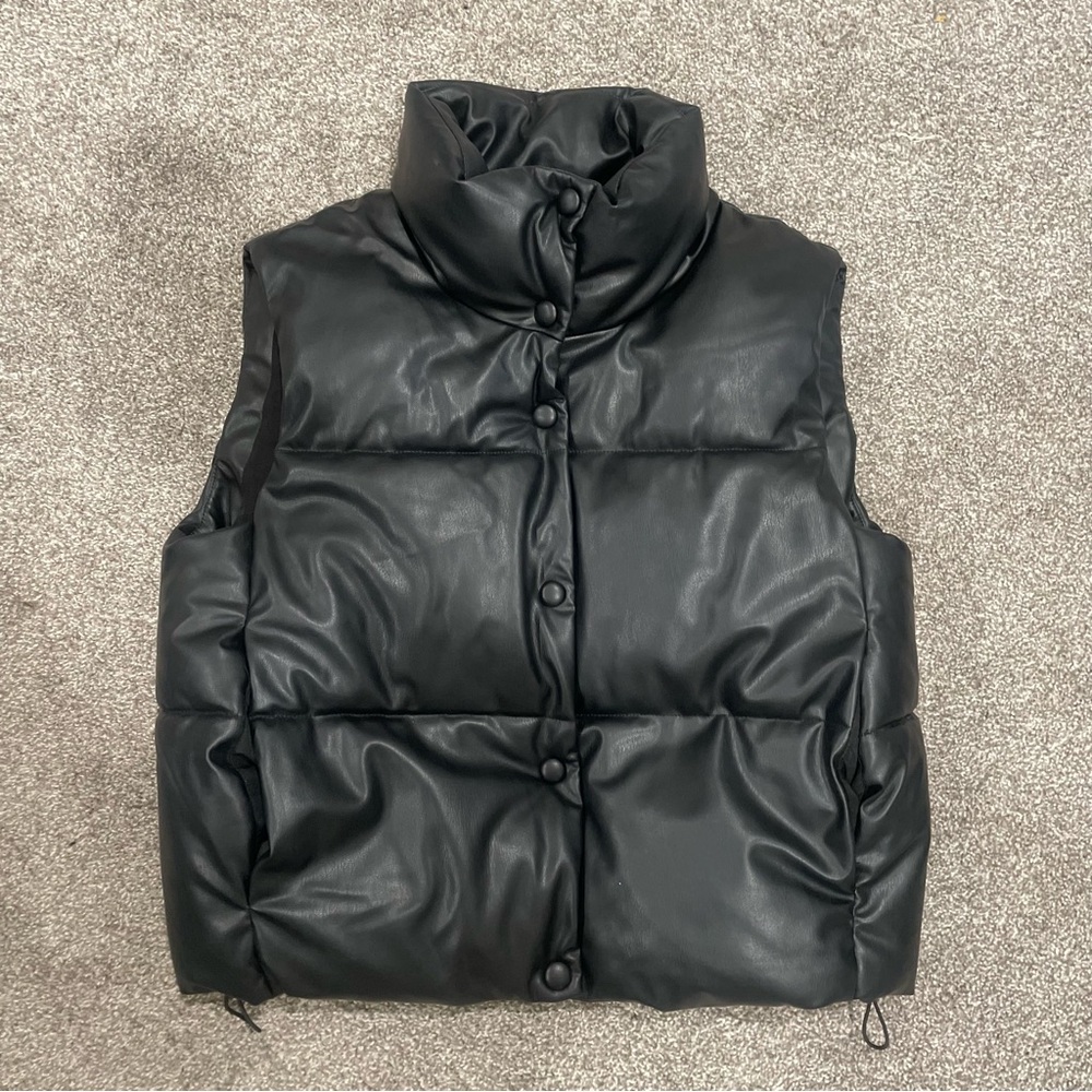Zara Leather Puffer Zest